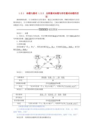 高中数学 第一章 集合与常用逻辑用语 1.2.1 命题与量词 1.2.2 全称量词命题与存在量词命题的否定练习（含解析）新人教B版必修第一册-新人教B版高一第一册数学试题