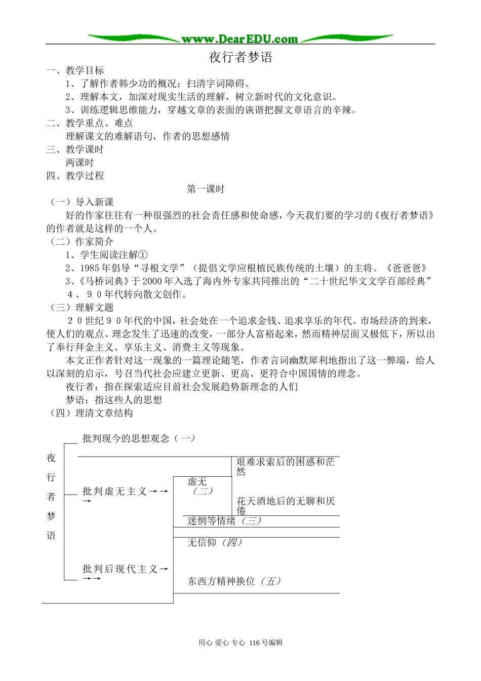 高中语文选修4夜行者梦语_第1页