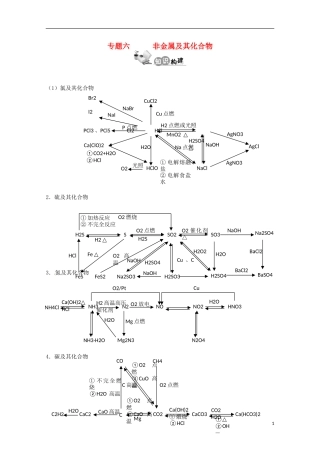 江苏省2013年高考化学二轮 专题六 非金属及其化合物最新讲义