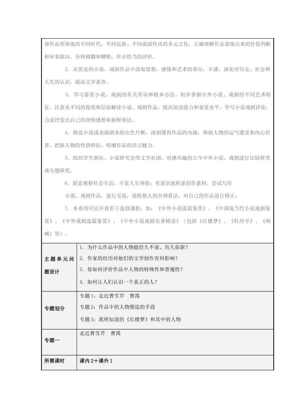 山东省淄博高中2012-2013学年高一语文 透过表象看本质主题单元设计_第3页