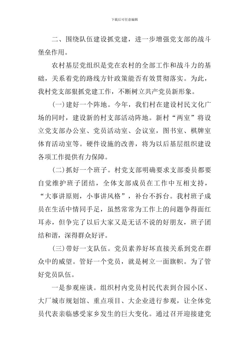 村级党支部述职报告范文3篇_第3页