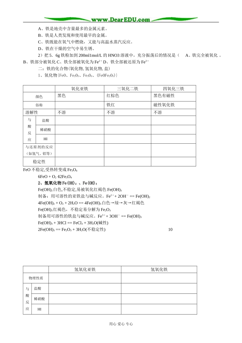 人教版高中化学第二册必修铁和铁的化合物_第2页