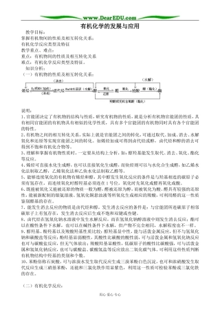 苏教版高中化学必修5有机化学的发展与应用