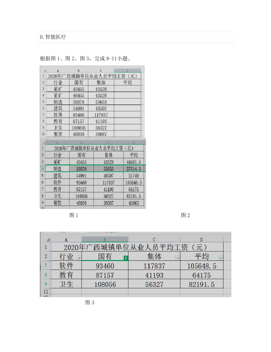 2023年普通高中信息技术学业水平合格性考试真题及答案 _第3页