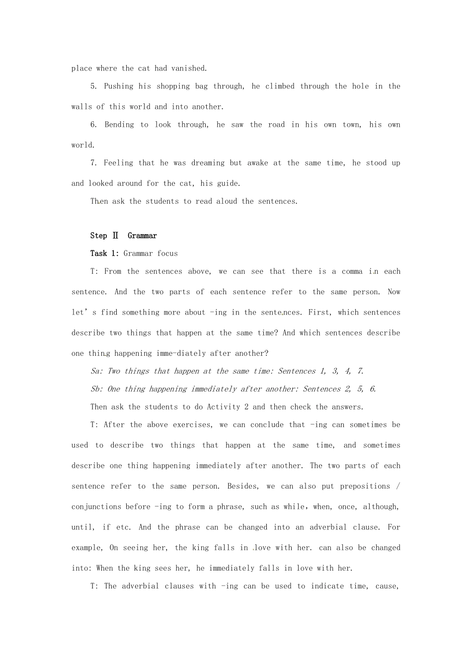 四川省宣汉中学2014高中英语 Module 2 Fantasy Literature The Third Period Grammar教案 外研版选修6_第2页