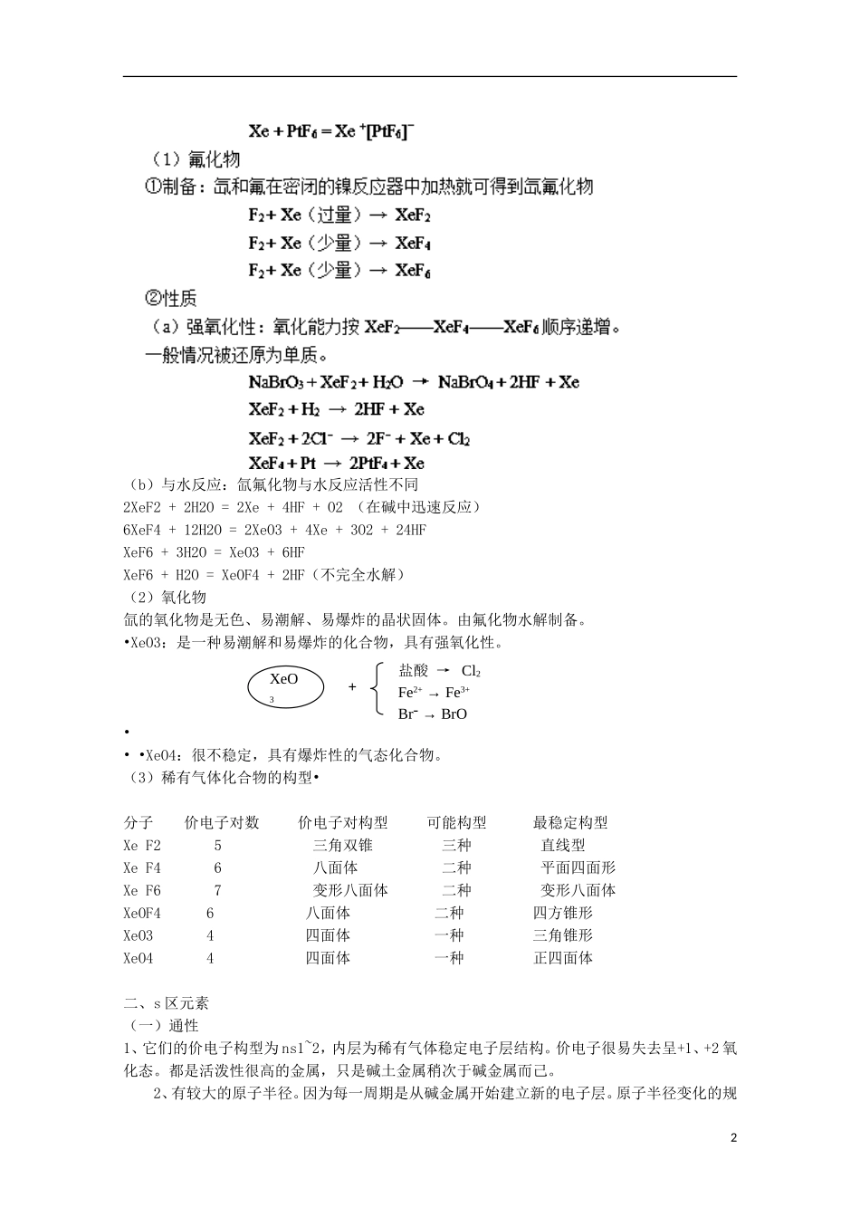 江苏省滨海县明达中学2014-2015学年高中化学 第11讲 主族元素及其化合物奥赛辅导讲义_第2页
