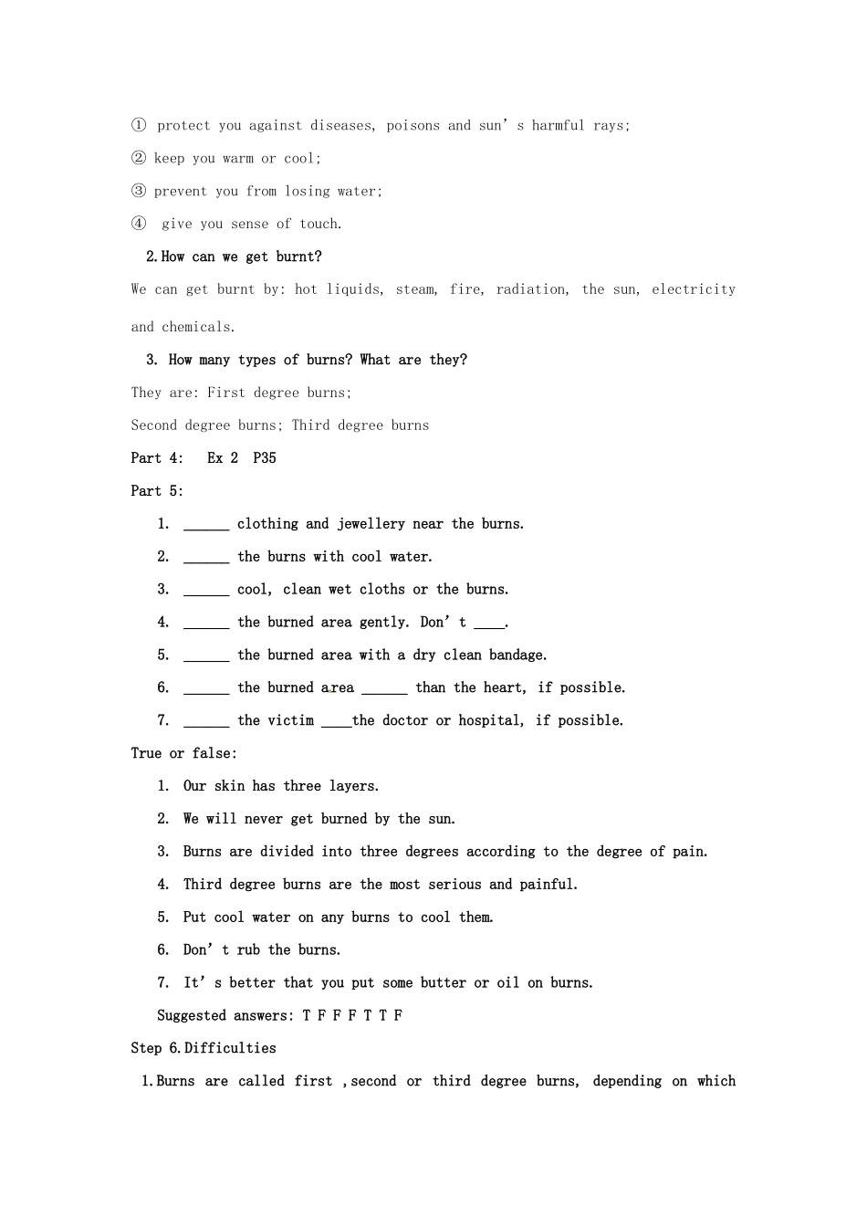 河南省濮阳市综合高中2013-2014学年高中英语 Unit 5 First Aid教案 新人教版必修5_第3页