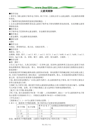 上科版高一化学元素周期律3