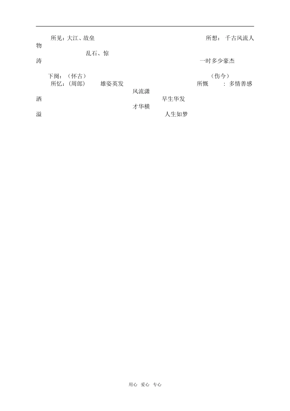 高中语文第5课苏轼词两首_赤壁怀古 教案1人教版必修4_第3页