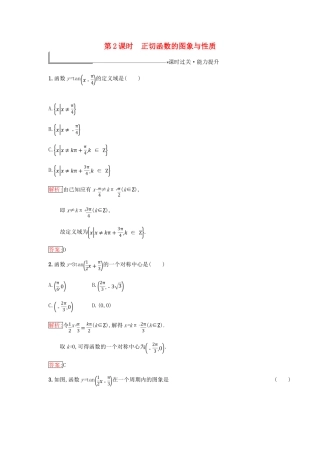 高中数学 第一章 基本初等函数（Ⅱ）1.3 三角函数的图象与性质 1.3.2 余弦函数、正切函数的图象与性质（2）同步过关提升特训 新人教B版必修4-新人教B版高一必修4数学试题