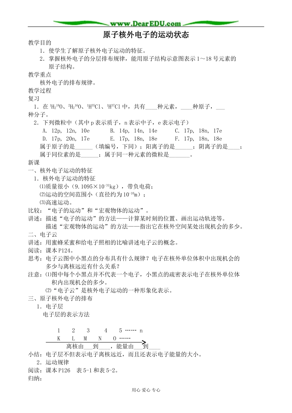 上科版高三化学原子核外电子的运动状态_第1页