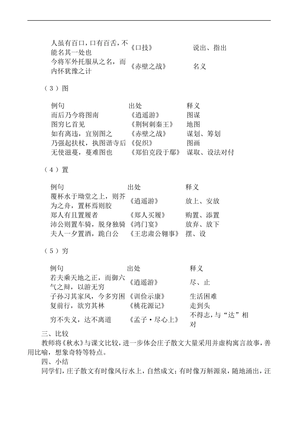 高中语文人教版必修5 逍遥游 第2课时_第2页