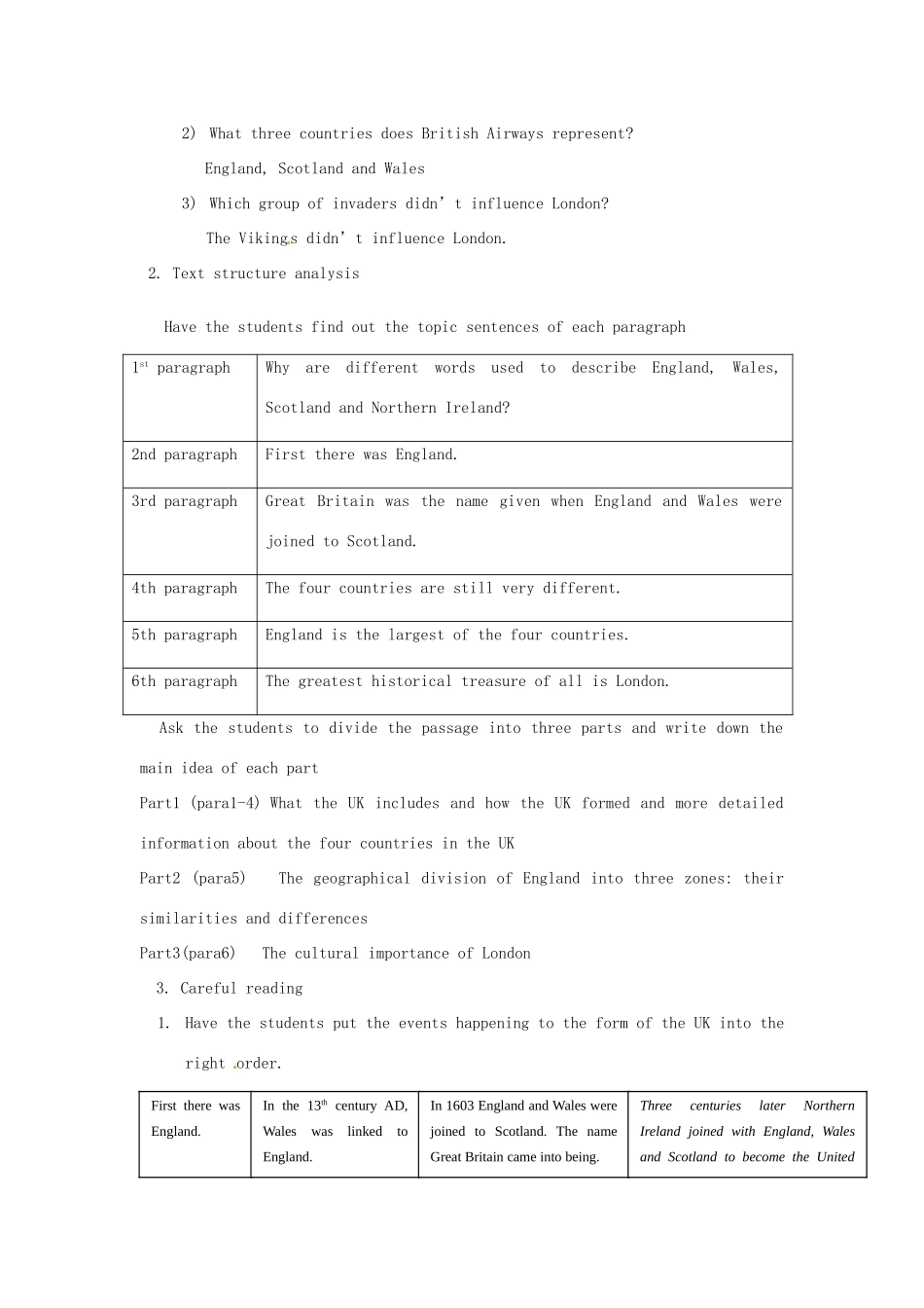 山东省菏泽一中2014高中英语 Unit 2 The United Kingdom Period One教案 新人教版必修5_第3页