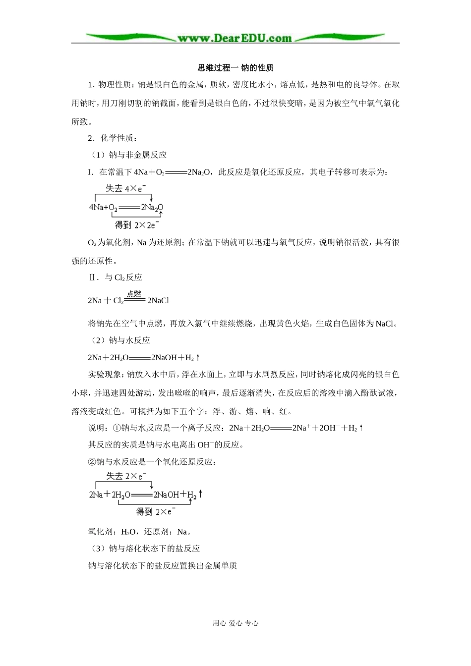 思维过程一 钠的性质_第1页