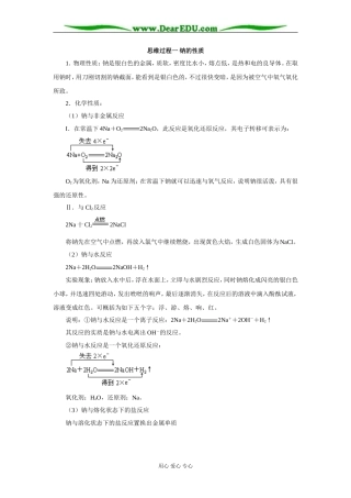 思维过程一 钠的性质