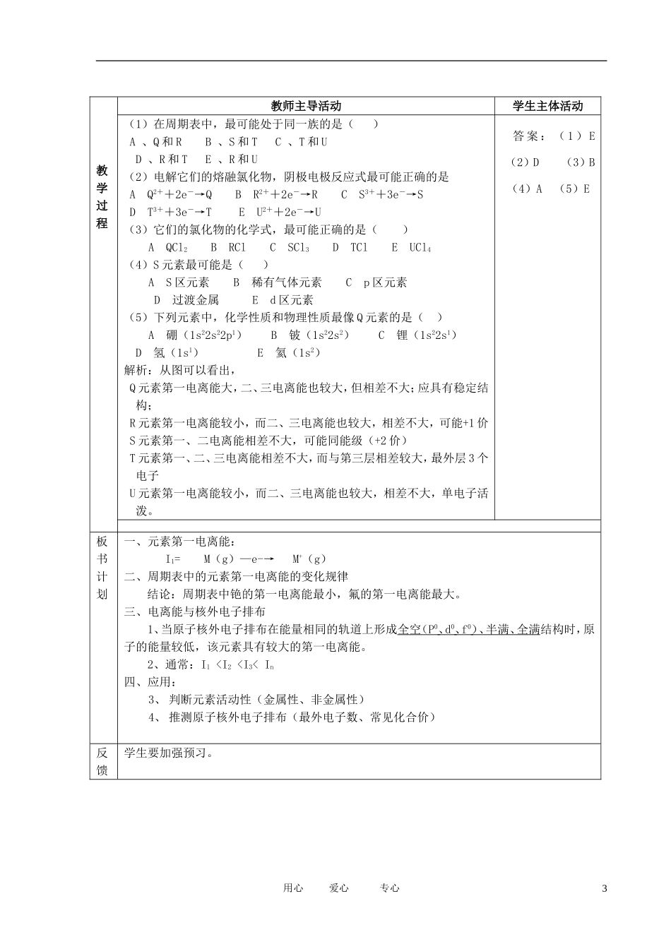江苏省新沂市王楼中学高中化学 2.2《元素性质的递变规律》元素电负性的周期性变化 教案 苏教版选修3_第3页