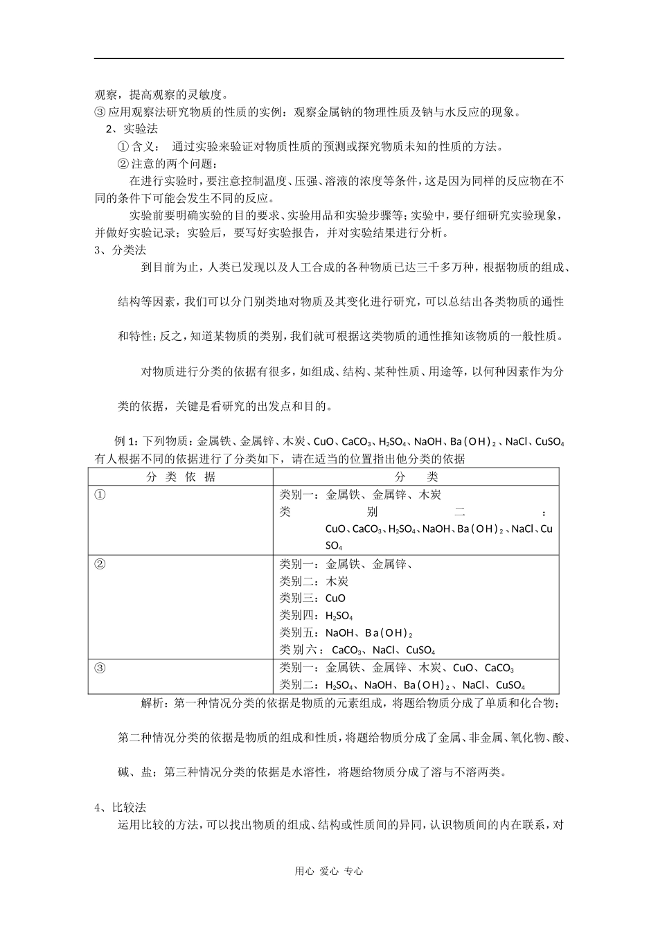 广东省红城中学2010届高三化学复习教案：第1讲 物质的组成、性质和分类 新人教版_第3页
