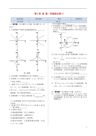 高中数学 第2章 函数同步练测 苏教版必修1