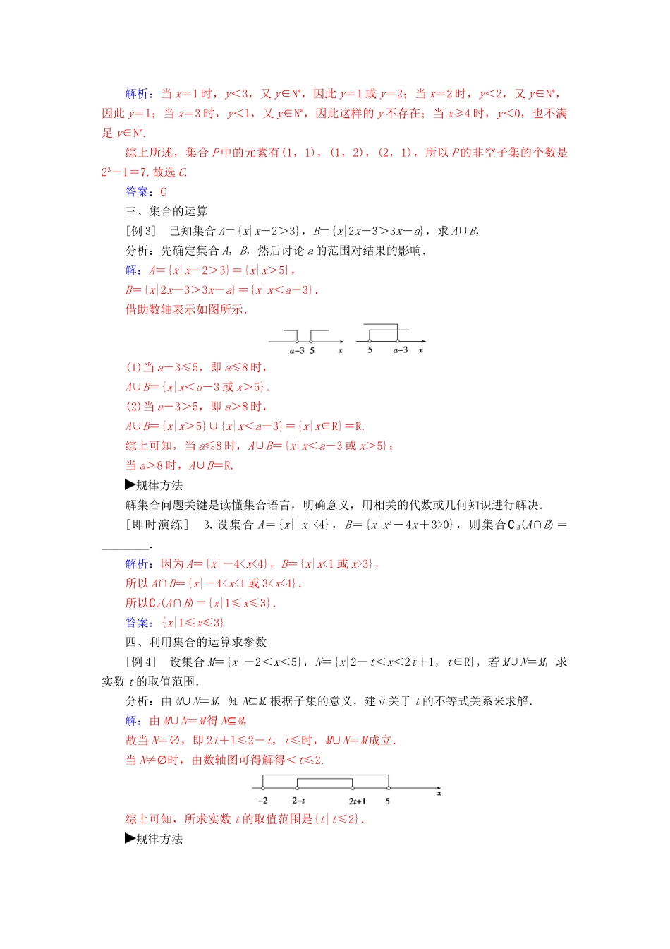 高中数学 第1章 集合章末知识整合 苏教版必修1-苏教版高一必修1数学试题_第2页
