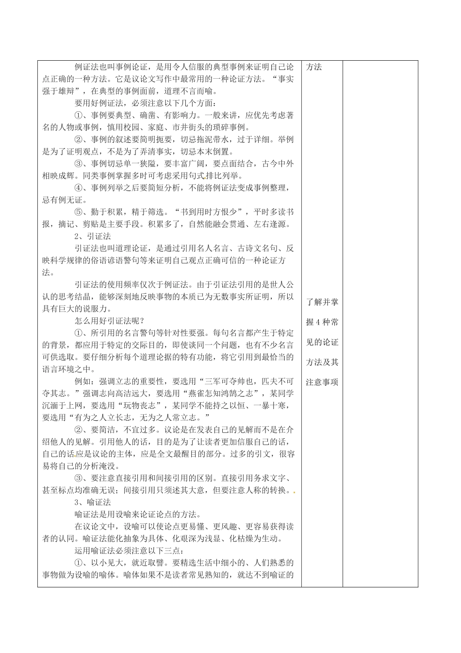 四川省邻水县坛同中学高二语文《善待生命 学习论证》教案_第2页