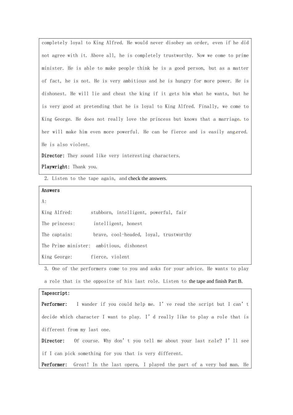 江苏省南京市金陵中学河西分校高中英语 unit3 Task教学设计 新人教版选修9_第3页