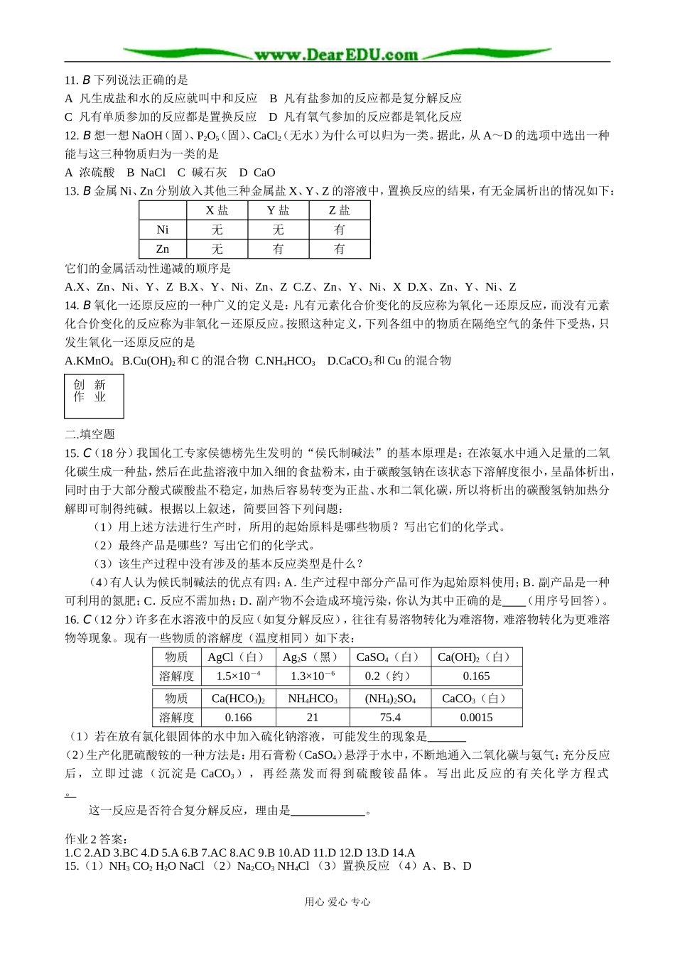 苏教版高中化学必修1丰富多彩的化学物质（Ⅰ）物质的分类与转化_第2页