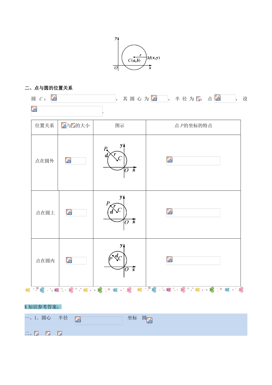 高中数学 第04章 圆与方程 专题4.1.1 圆的标准方程试题 新人教A版必修2-新人教A版高一必修2数学试题_第2页