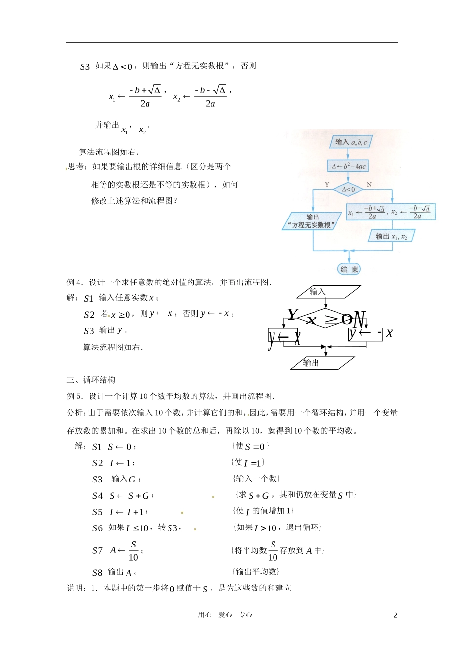 高中数学 程序框图与算法的基本逻辑结构习题课 新人教A版必修3（高一）_第2页