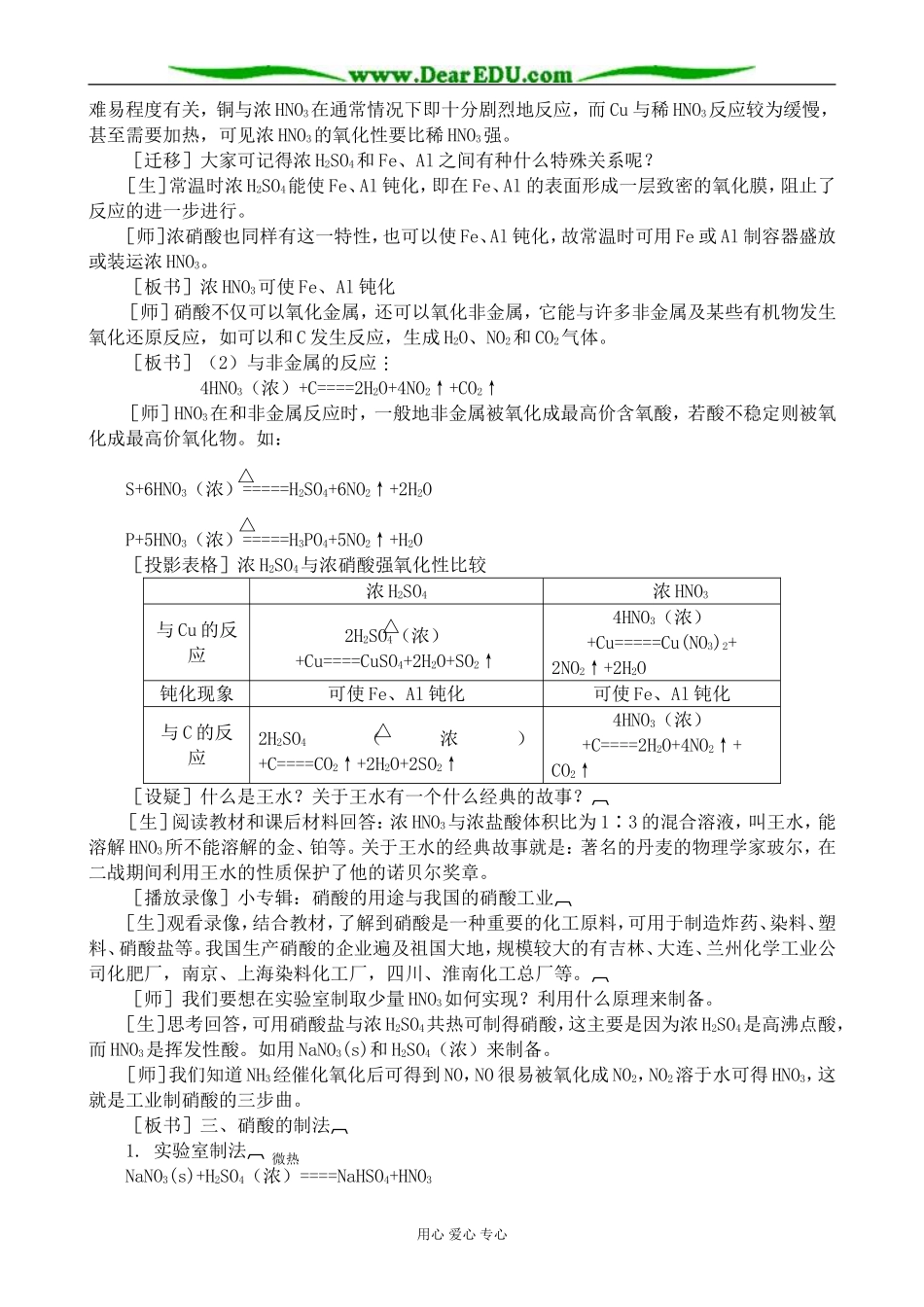 人教版高中化学第二册必修硝酸(2)_第3页