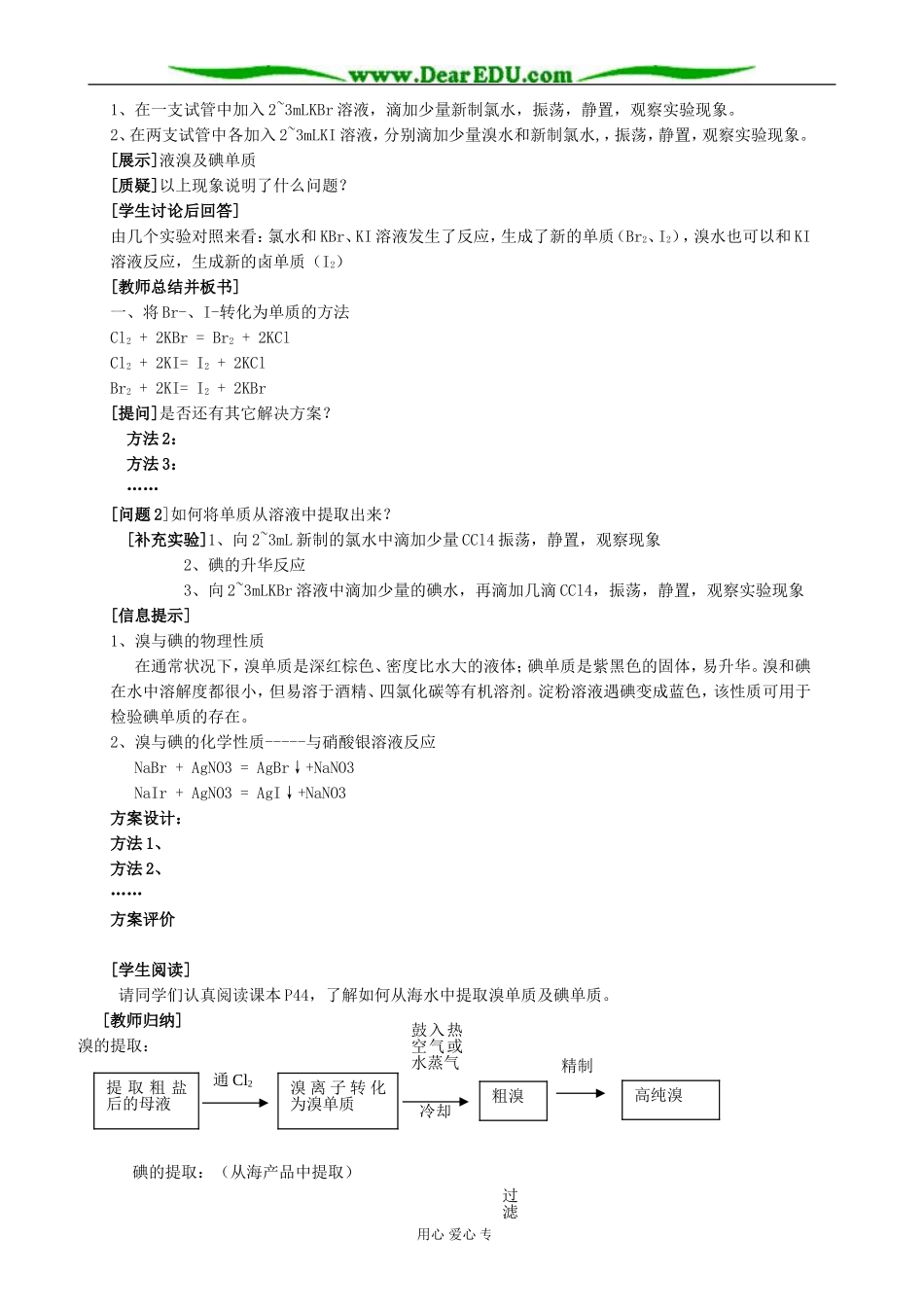 苏教版高中化学必修1溴、碘的提取2_第2页