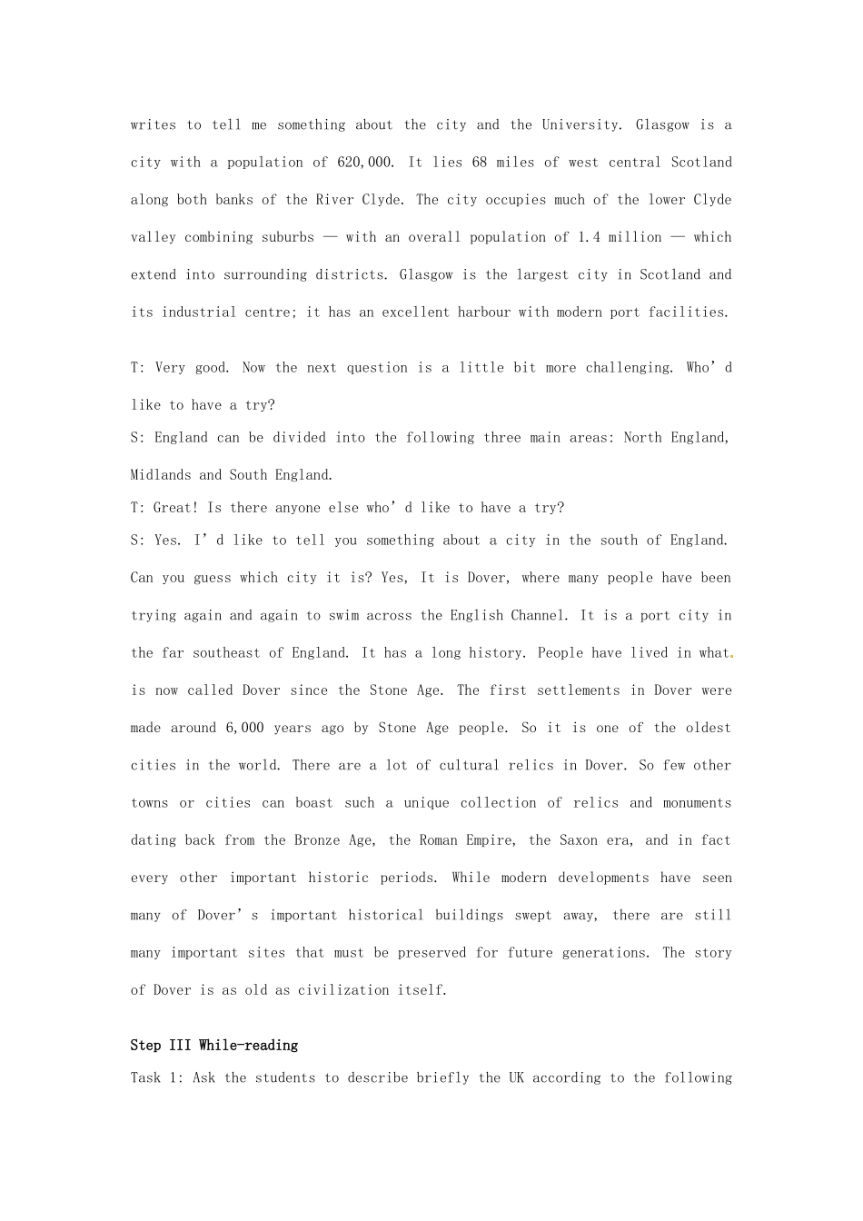 吉林省长春市第五中学2014年高中英语《Unit2 The United Kingdom The First Period Reading》教案 新人教版必修5_第3页