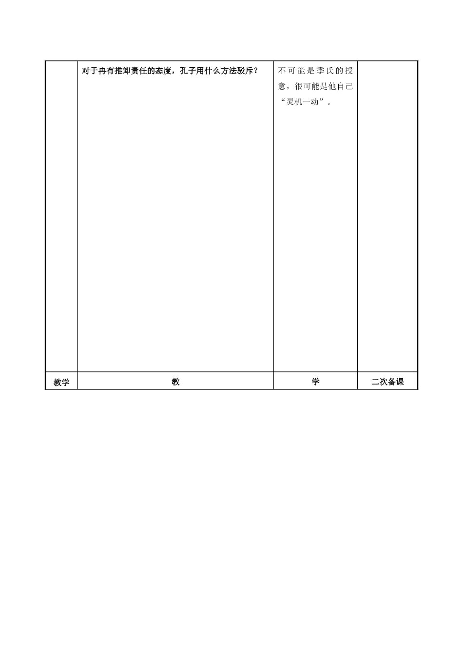 江苏省徐州市贾汪区建平中学高一语文《季氏将伐颛臾》教案2 新人教版_第3页