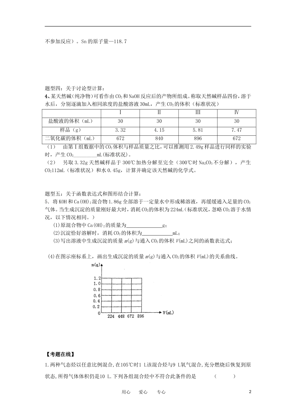 江苏省淮安中学高三化学二轮复习 专题25 化学计算教案_第2页