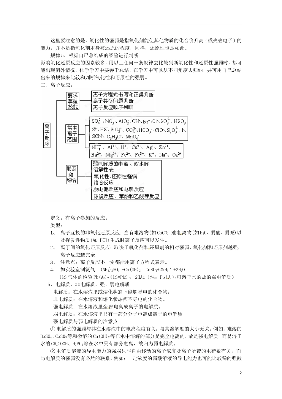 河北省保定市物探中心学校第一分校高一化学《化学反应和能量变化》复习教案_第2页