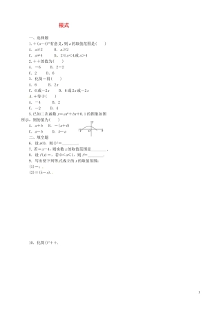 高中数学 2.1.1第1课时 根式课时跟踪检测 新人教A版必修1-新人教A版高一必修1数学试题