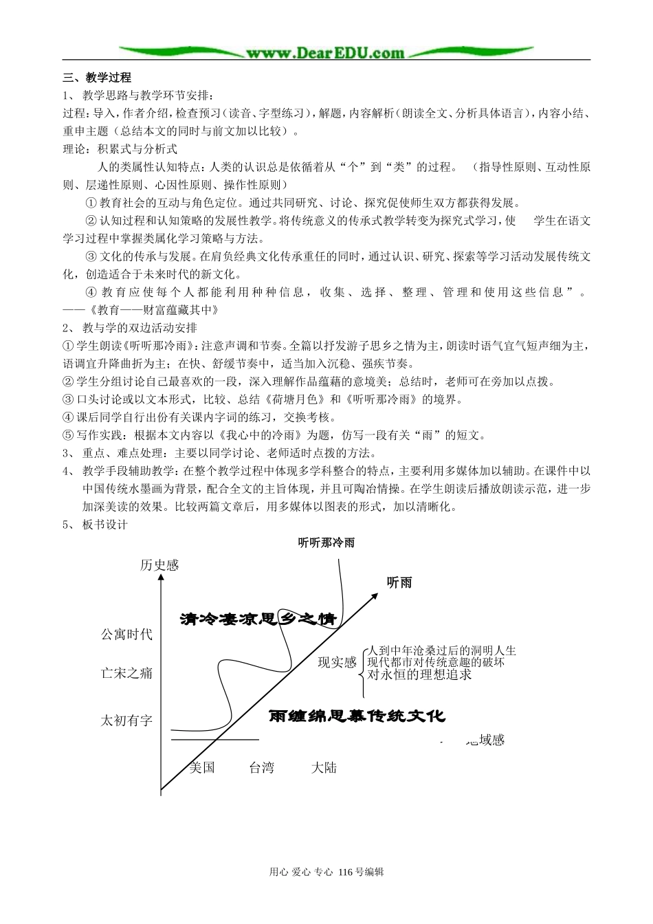 高中语文听听那冷雨说课稿 苏教版 必修2_第2页