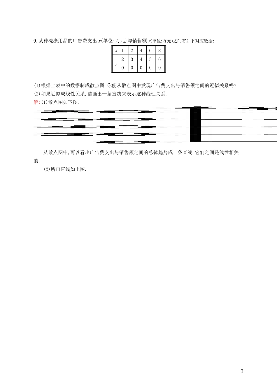 高中数学 1.7 相关性课后作业 北师大版必修3-北师大版高一必修3数学试题_第3页