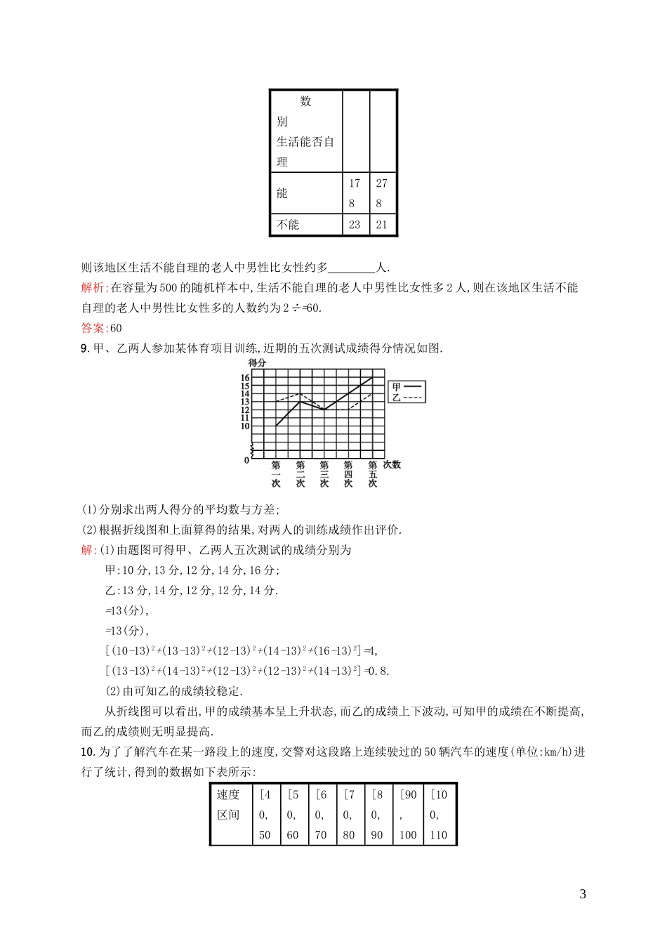 高中数学 1.5.2 估计总体的数字特征课后作业 北师大版必修3-北师大版高一必修3数学试题_第3页