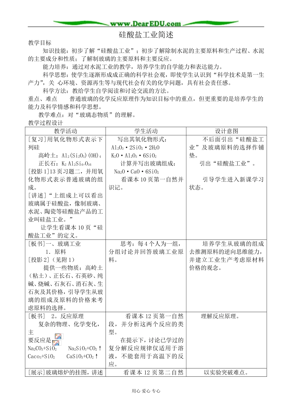 人教版高中化学第一册必修硅酸盐工业简述_第1页