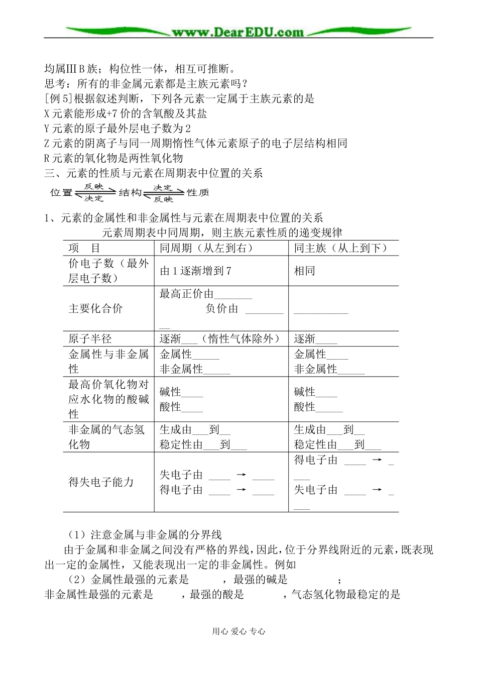 鲁科版高中化学必修2元素周期律与元素周期表教案_第3页