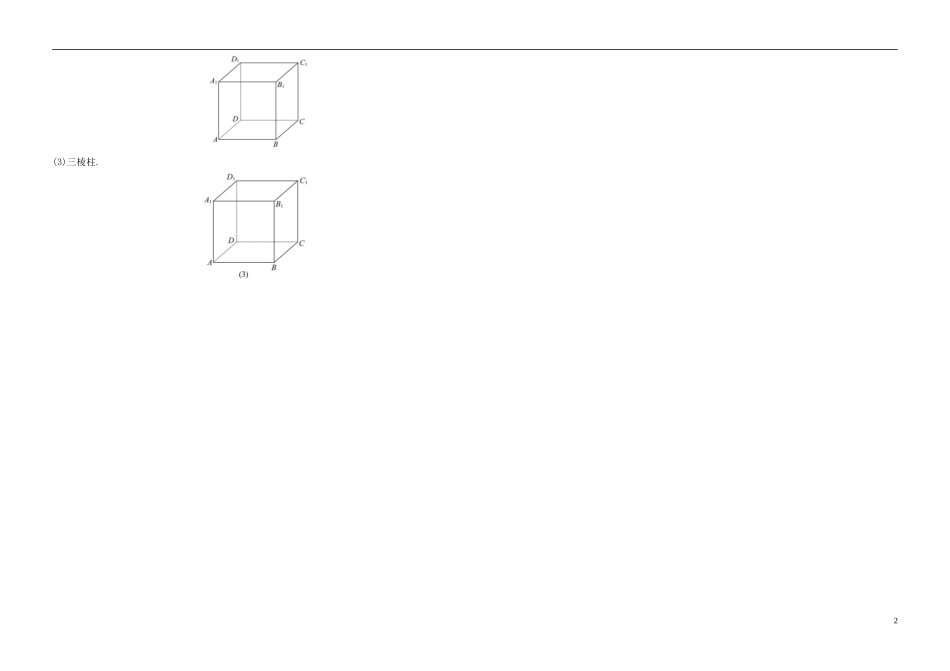 高中数学 1.1.1柱、锥、台、球的结构特征课后巩固作业 新人教A版必修2-新人教A版高一必修2数学试题_第2页