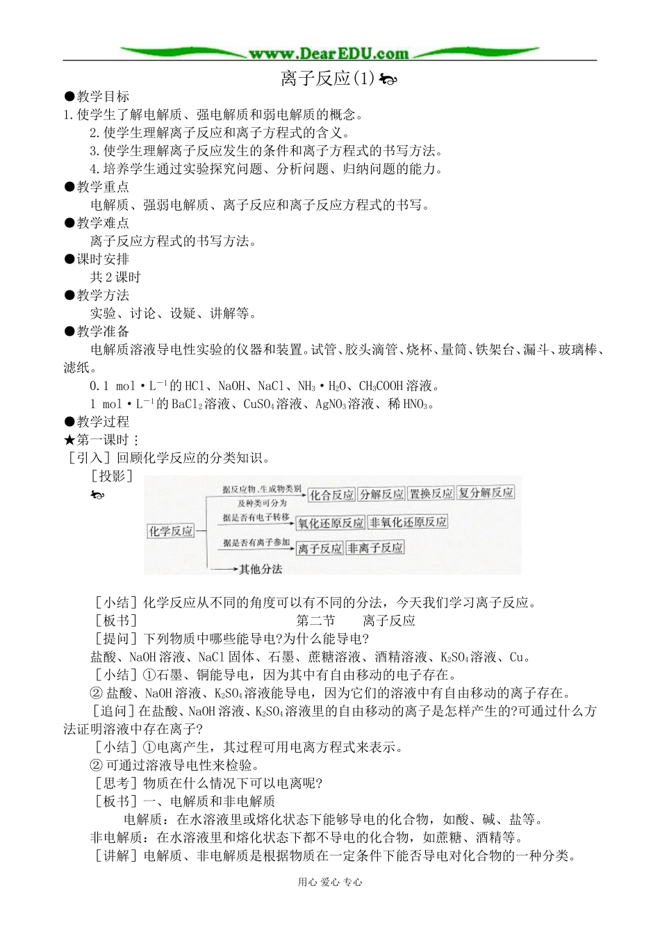 人教版高中化学第一册必修离子反应(1)_第1页