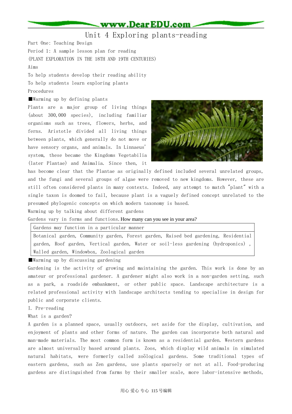 牛津版高中英语选修9Unit 4 Exploring plants-reading_第1页