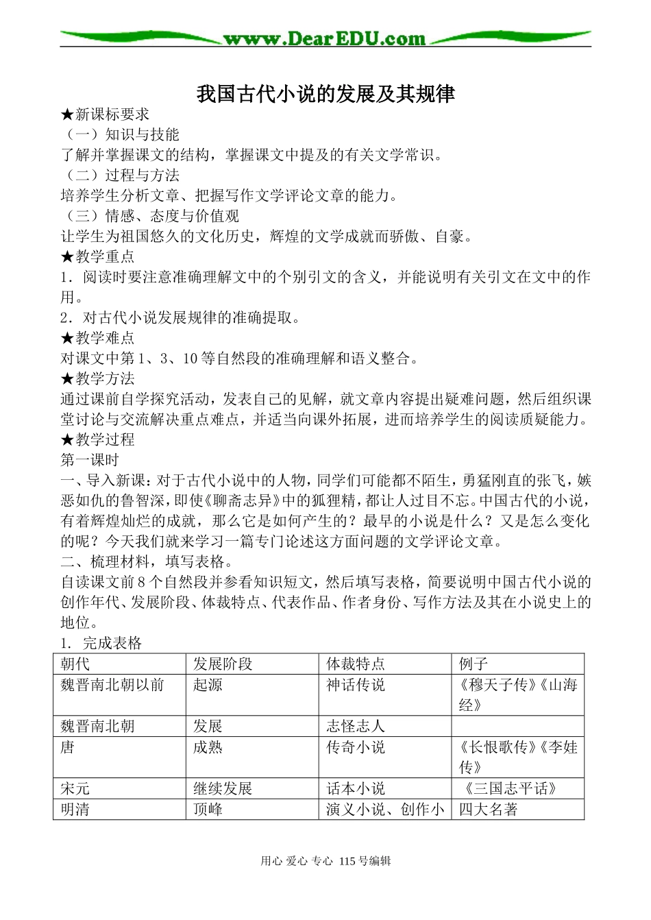 人教版高中语文第五册我国古代小说的发展及其规律(1)_第1页