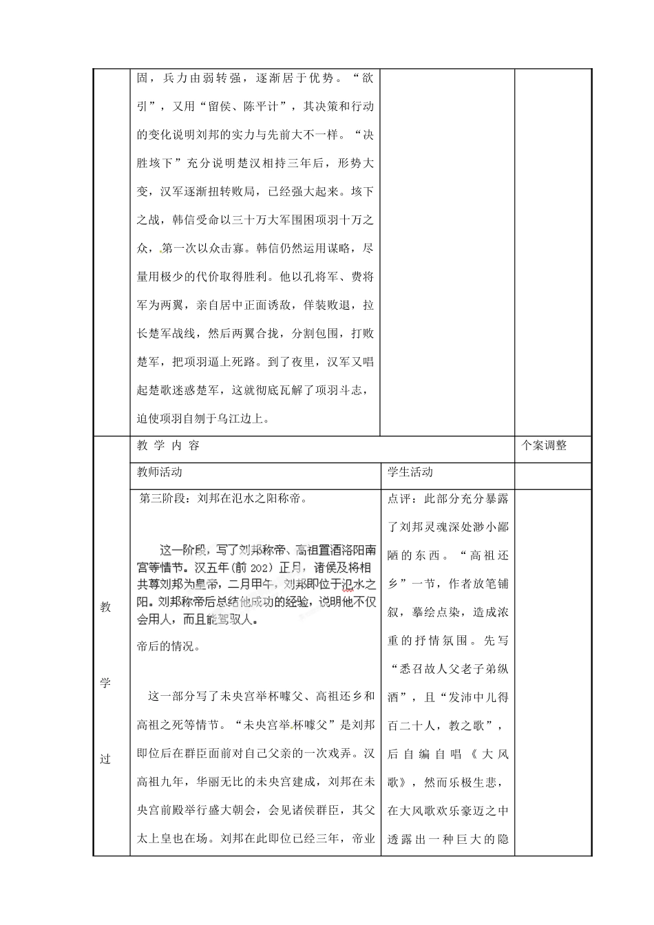 江苏省新沂市第二中学高二语文 高祖本纪3教案 新人教版_第2页