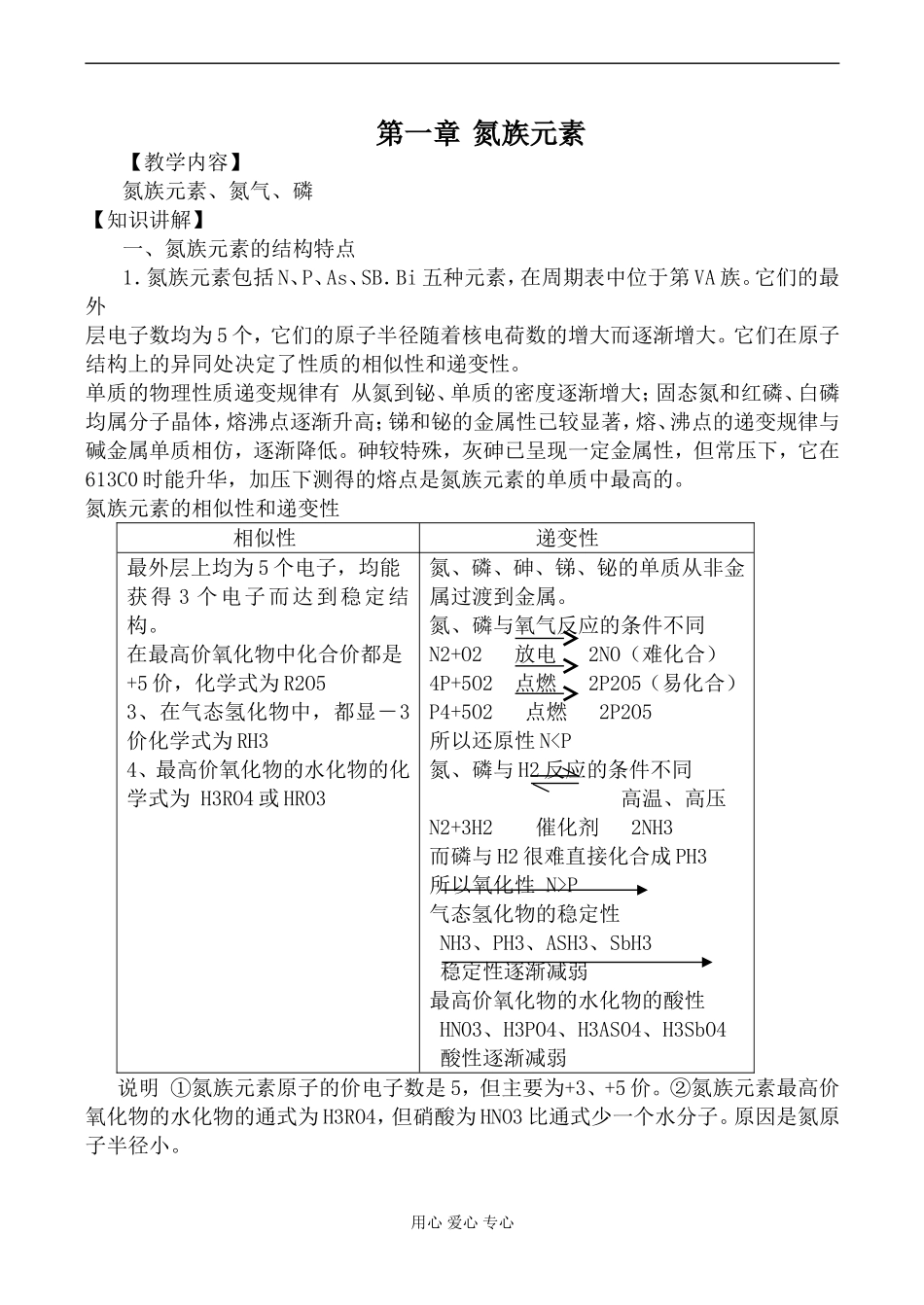 人教版第二册高中化学第一章 氮族元素1_第1页