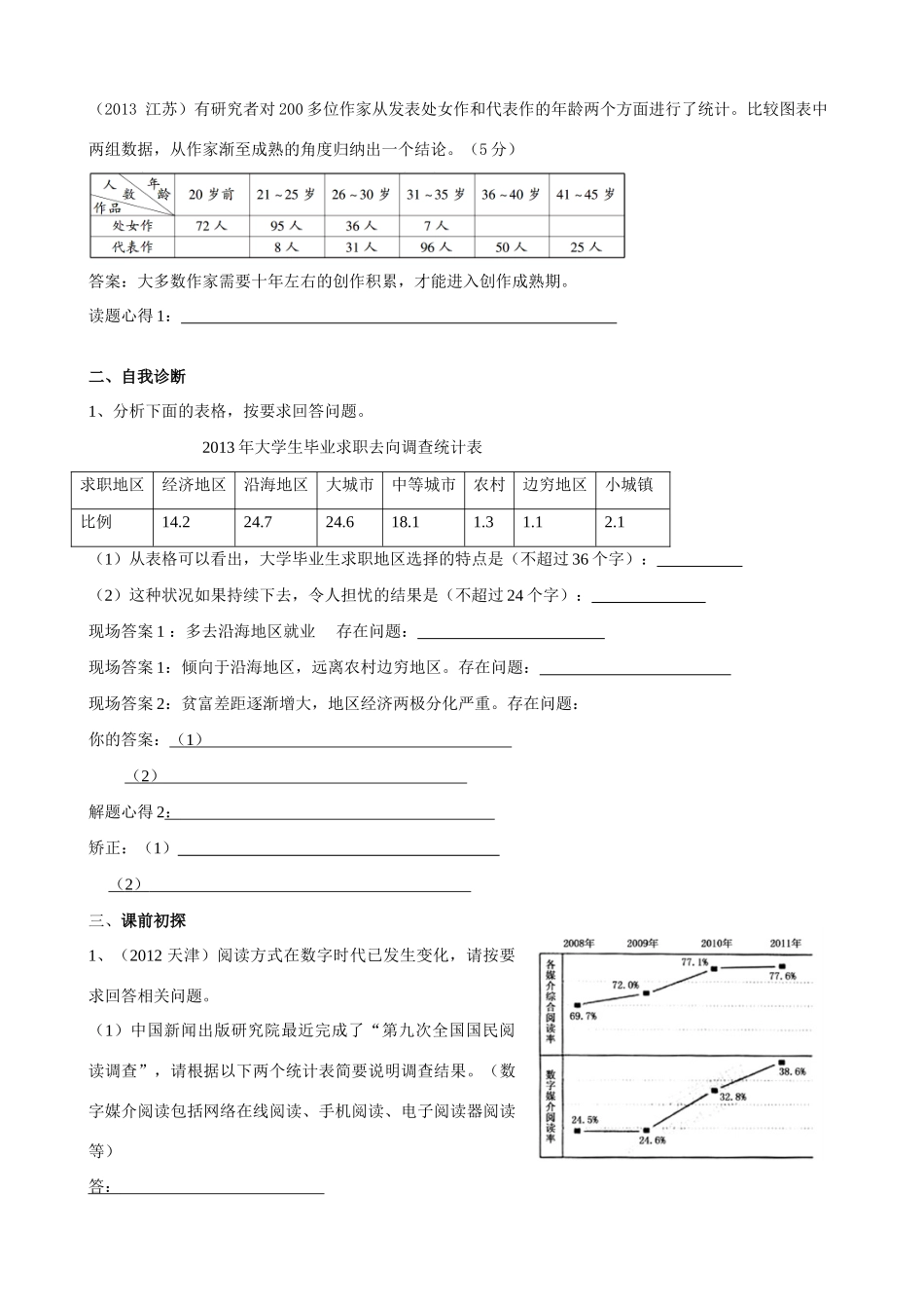 江苏省江阴市祝塘中学2014届高三语文总复习 专题表文转换题教案_第2页