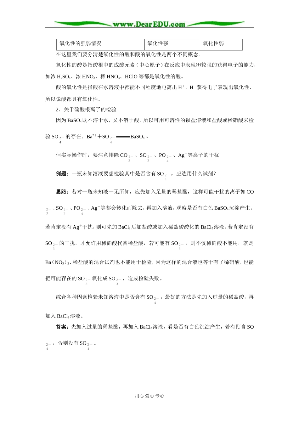 思维过程二　硫酸的性质和硫酸根离子的检验_第2页