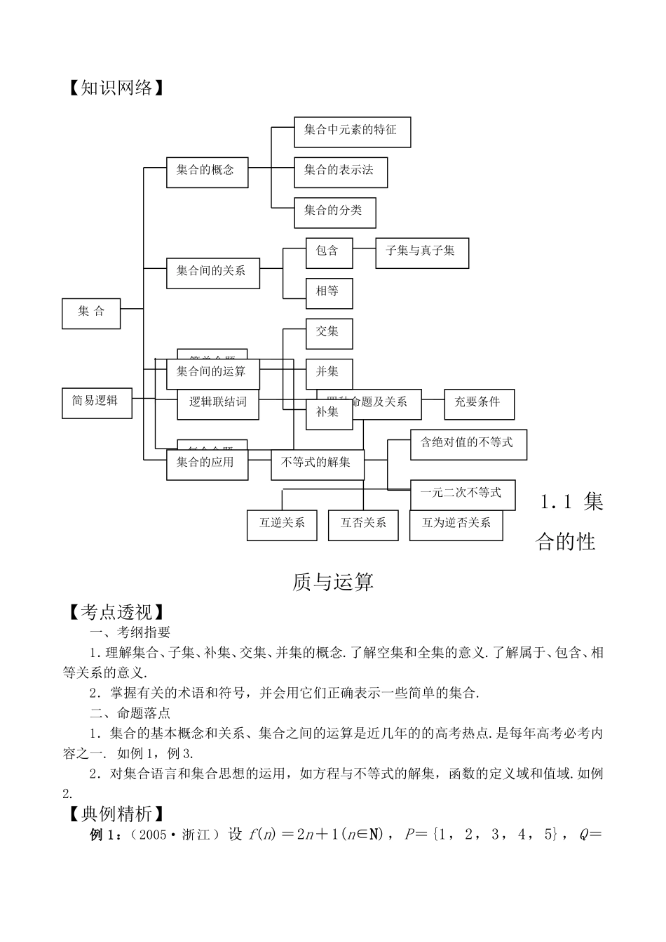 高一数学模块一 集合与简易逻辑_第2页