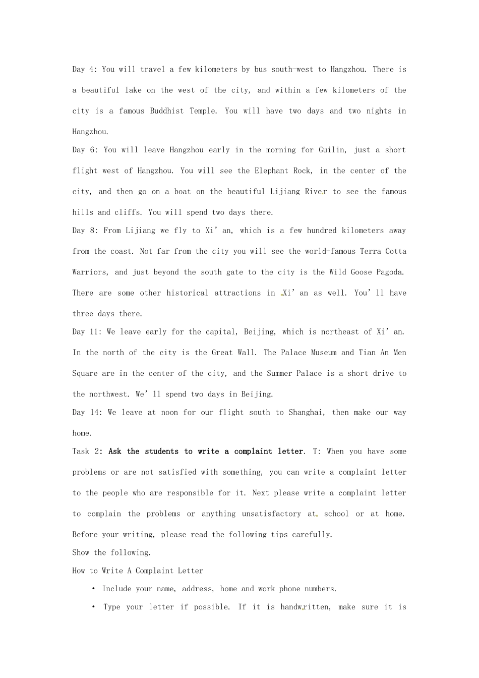 吉林省长春市第五中学2014年高中英语《Unit2 The United Kingdom The Six Period Writing》教案 新人教版必修5_第3页